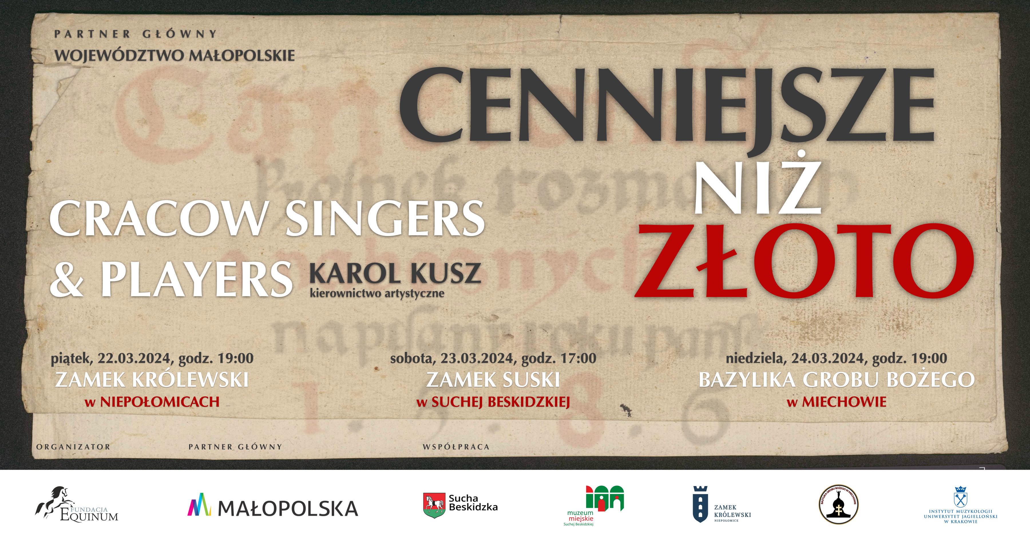 Zesp Cracow Singers & Players wystpi w Zamku Suskim